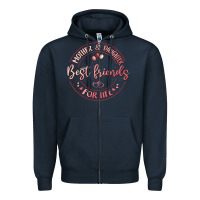 Navy mother and daughter best friends for life Zipper Hoodie - MaliasSmallBusiness
