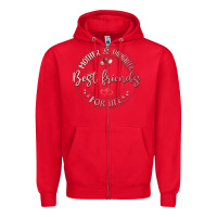 Red mother and daughter best friends for life Zipper Hoodie - MaliasSmallBusiness