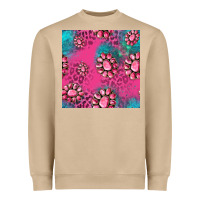 Mushroom pink turquoise gemstoes seamless pattern Heavyweight Sweatshirt - HRA Design Shop