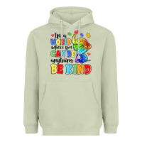 Matcha in a world where you can be anything be kind Heavyweight Hoodie - MaliasSmallBusiness