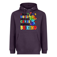 Plum in a world where you can be anything be kind Heavyweight Hoodie - MaliasSmallBusiness