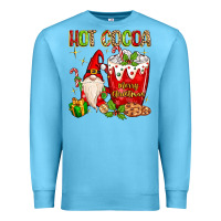 Ocean Blue christmas gnome hot cocoa Premium Sweatshirt - MaliasSmallBusiness