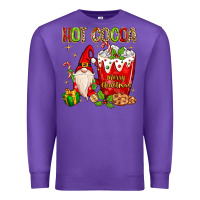 Purple christmas gnome hot cocoa Premium Sweatshirt - MaliasSmallBusiness