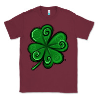 Burgundy St. Patrick's Day Shamrock Classic Tee - Jasminsmagicworld