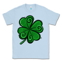 Dusty Blue St. Patrick's Day Shamrock Classic Tee - Jasminsmagicworld