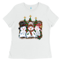 White christmas snowman Ladies Tee - AdoDesignShop
