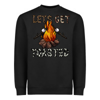 Black lets get toasted Heavyweight Sweatshirt - CowhideDigitalArt