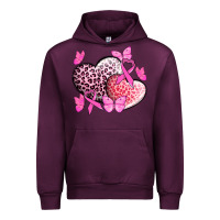 Mauve Wine Cancer hearts Cancer Awaneress Urban Hoodie - HowdyJamesFarm