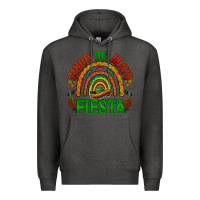 Charcoal Heather cinco de mayo fiesta rainbow Premium Hoodie - BarkalooDesign
