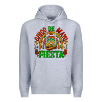 Heather Grey cinco de mayo fiesta rainbow Premium Hoodie - BarkalooDesign