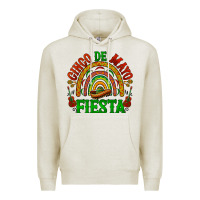 Oatmeal Heather cinco de mayo fiesta rainbow Premium Hoodie - BarkalooDesign