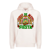Pale Pink cinco de mayo fiesta rainbow Premium Hoodie - BarkalooDesign