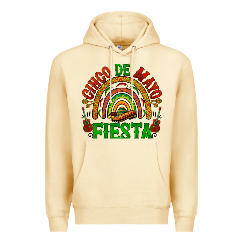 Cinco De Mayo Fiesta Rainbow Premium Hoodie by BarkalooDesign | Teevron