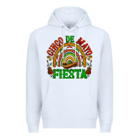 White cinco de mayo fiesta rainbow Premium Hoodie - BarkalooDesign