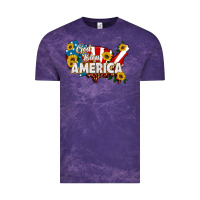 Cloud Purple god bless america Vintage Tee - HRA Design Shop