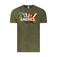 Vintage Olive god bless america Vintage Tee - HRA Design Shop