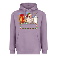 Lavender christmas santa custom name Heavyweight Hoodie - MaliasSmallBusiness