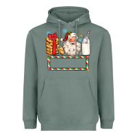 Sage christmas santa custom name Heavyweight Hoodie - MaliasSmallBusiness