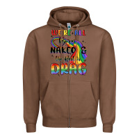 Chestnut we're all born naked the rest is drag Zipper Hoodie - MaliasSmallBusiness