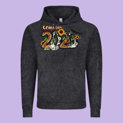 Senior 2023 Vintage Hoodie Designed By Cowhidedigitalart
