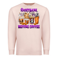 Pale Pink Nightmare Before Coffee Cups Premium Sweatshirt - MaliasSmallBusiness