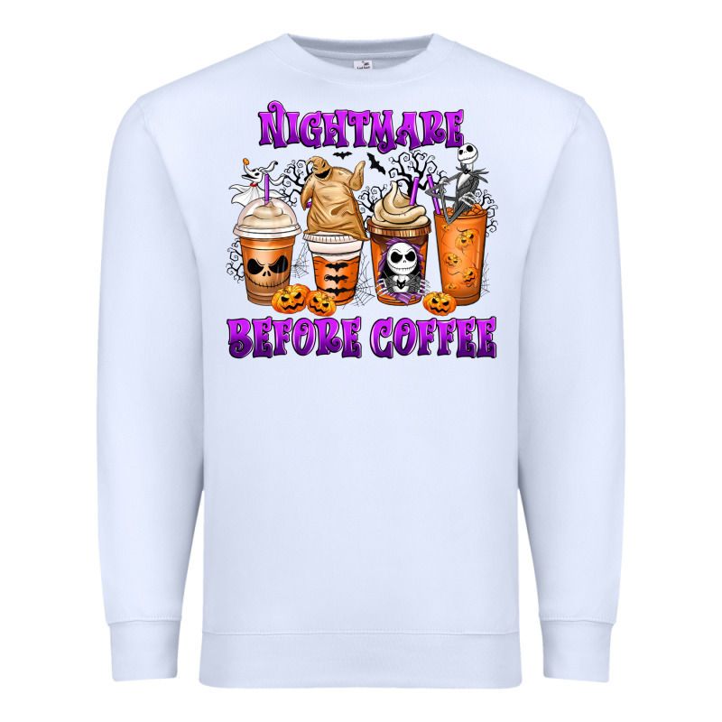 Nightmare Before Coffee Cups Premium Sweatshirt by MaliasSmallBusiness | Teevron
