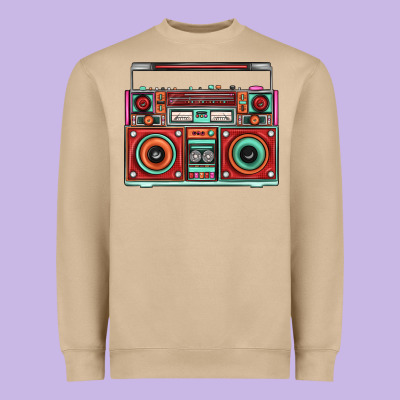 Boombox Heavyweight Sweatshirt Designed By Fadigitalartstudio