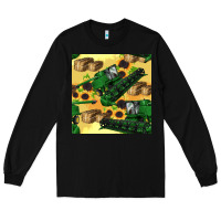 Black harvester seamless pattern Long Sleeve Tee - BundleAndBundleShop