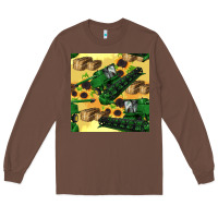 Chestnut harvester seamless pattern Long Sleeve Tee - BundleAndBundleShop