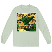 Matcha harvester seamless pattern Long Sleeve Tee - BundleAndBundleShop