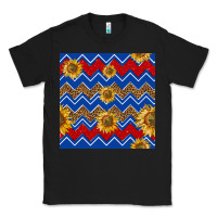 Black 4th of july sunflower seamless  pattern Classic Tee - BundleAndBundleShop
