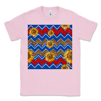 Bubblegum Pink 4th of july sunflower seamless  pattern Classic Tee - BundleAndBundleShop