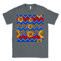 Charcoal Heather 4th of july sunflower seamless  pattern Classic Tee - BundleAndBundleShop