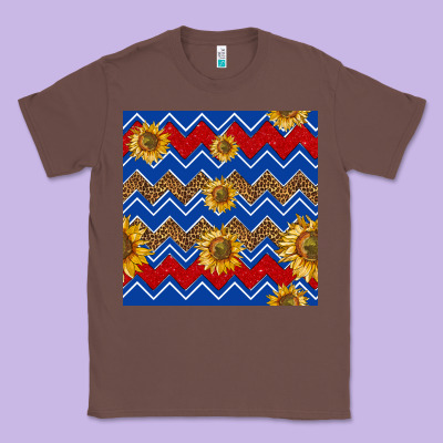 4th Of July Sunflower Seamless  Pattern Classic Tee Designed By Bundleandbundleshop