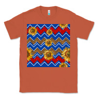 Copper 4th of july sunflower seamless  pattern Classic Tee - BundleAndBundleShop