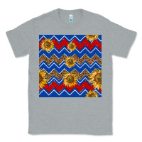 Heather Grey 4th of july sunflower seamless  pattern Classic Tee - BundleAndBundleShop