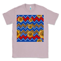 Lilac 4th of july sunflower seamless  pattern Classic Tee - BundleAndBundleShop