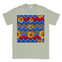 Matcha 4th of july sunflower seamless  pattern Classic Tee - BundleAndBundleShop