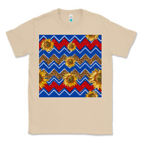 Mushroom 4th of july sunflower seamless  pattern Classic Tee - BundleAndBundleShop