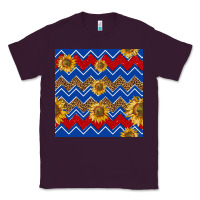 Plum 4th of july sunflower seamless  pattern Classic Tee - BundleAndBundleShop