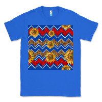 True Royal 4th of july sunflower seamless  pattern Classic Tee - BundleAndBundleShop