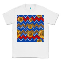 White 4th of july sunflower seamless  pattern Classic Tee - BundleAndBundleShop