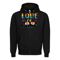 Black love is blind Zipper Hoodie - MaliasSmallBusiness