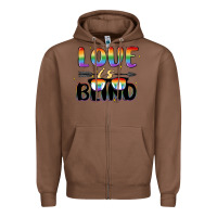 Chestnut love is blind Zipper Hoodie - MaliasSmallBusiness