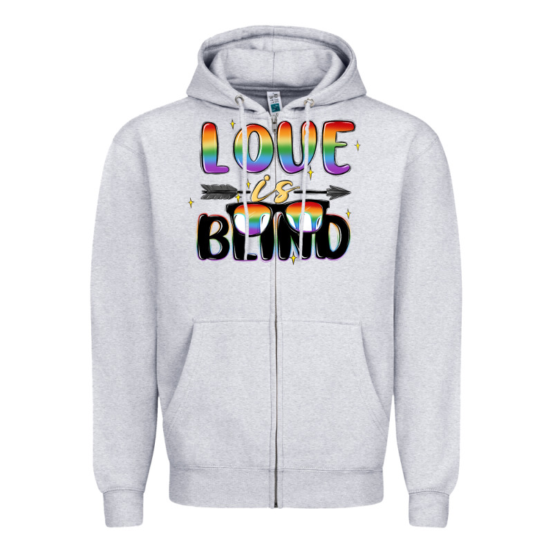 Love Is Blind Zipper Hoodie by MaliasSmallBusiness | Teevron