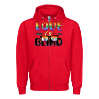 Red love is blind Zipper Hoodie - MaliasSmallBusiness