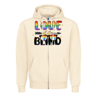 Sandshell love is blind Zipper Hoodie - MaliasSmallBusiness
