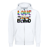 White love is blind Zipper Hoodie - MaliasSmallBusiness