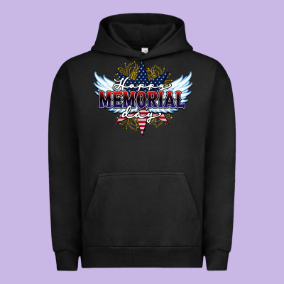 Happy Memorial Day Urban Hoodie Designed By Howdyjamesfarm