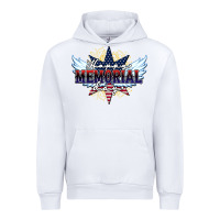 White happy memorial day Urban Hoodie - HowdyJamesFarm